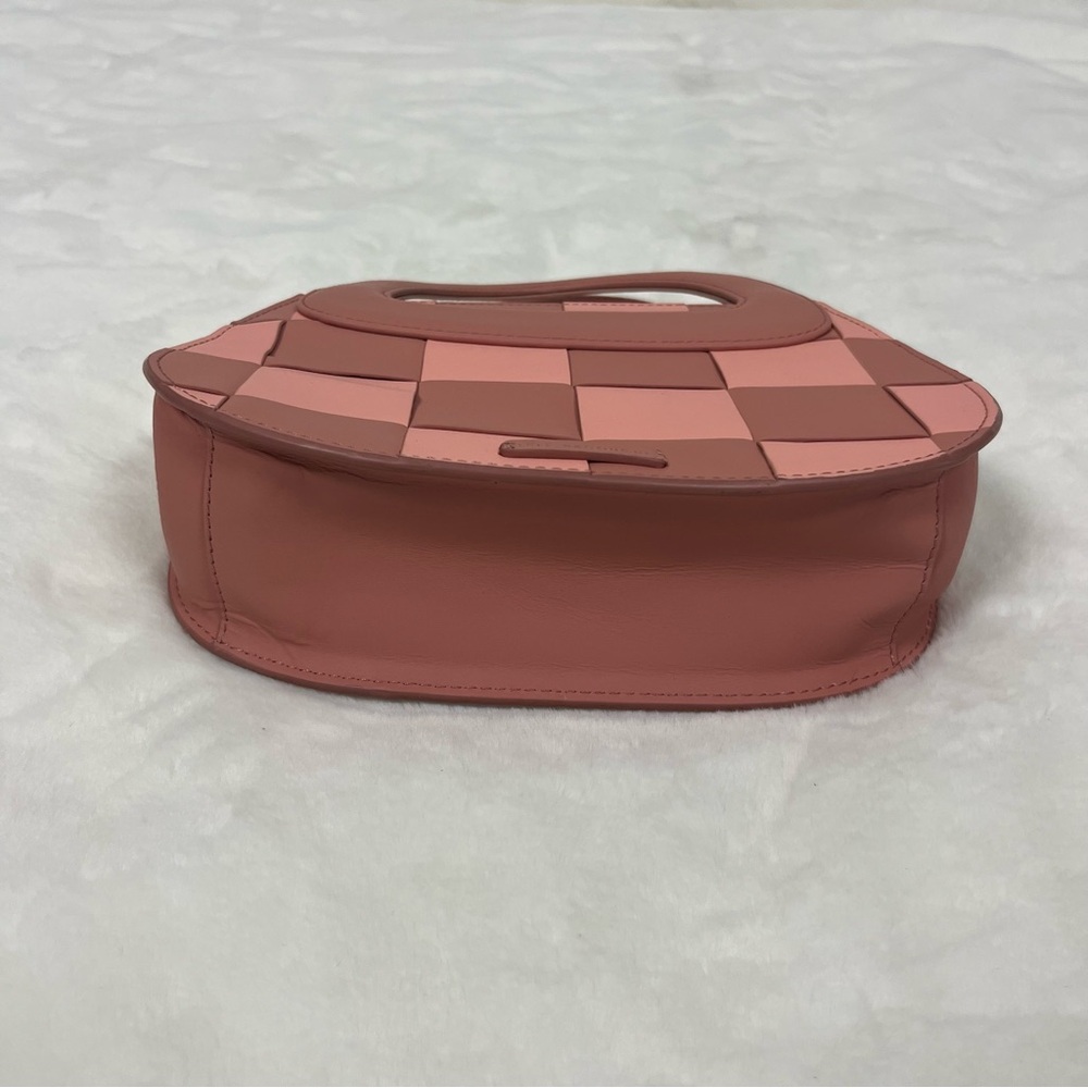 LELE SADOUGHI CARLA CHECKERED LEATHER TOP HANDLE BAG - Picture 10 of 12